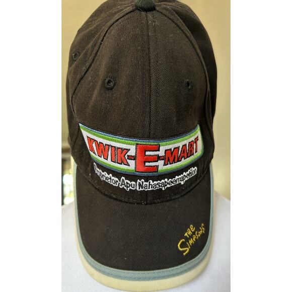 Vintage The Simpsons Hat Kwik-E-Mart Baseball Cap Patches Skater Retro 90s Y2K - Picture 1 of 7